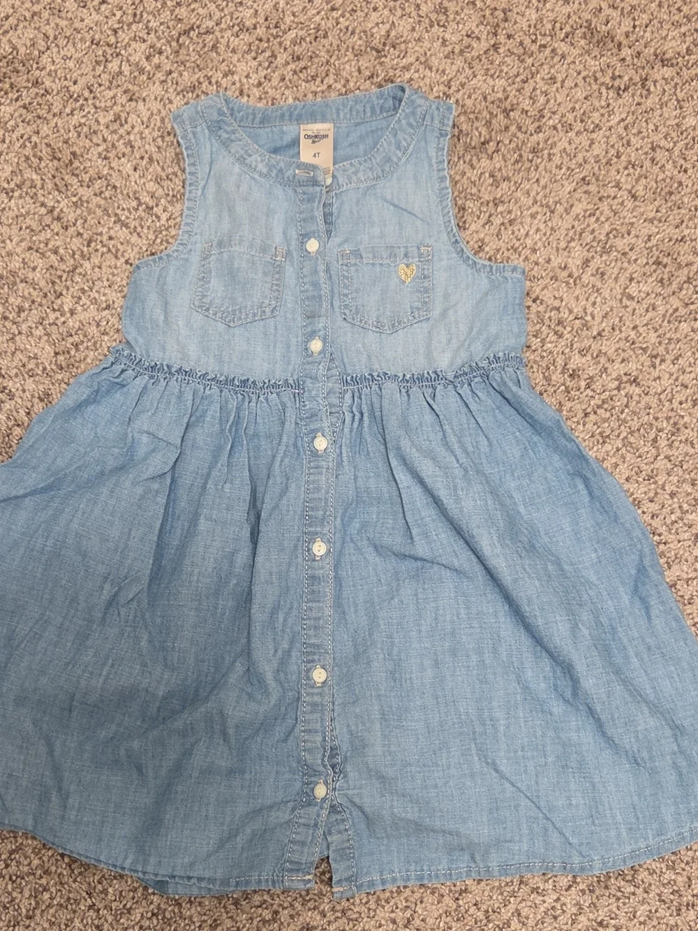 OshKosh B'gosh Light Blue Chambray Dress - 4T